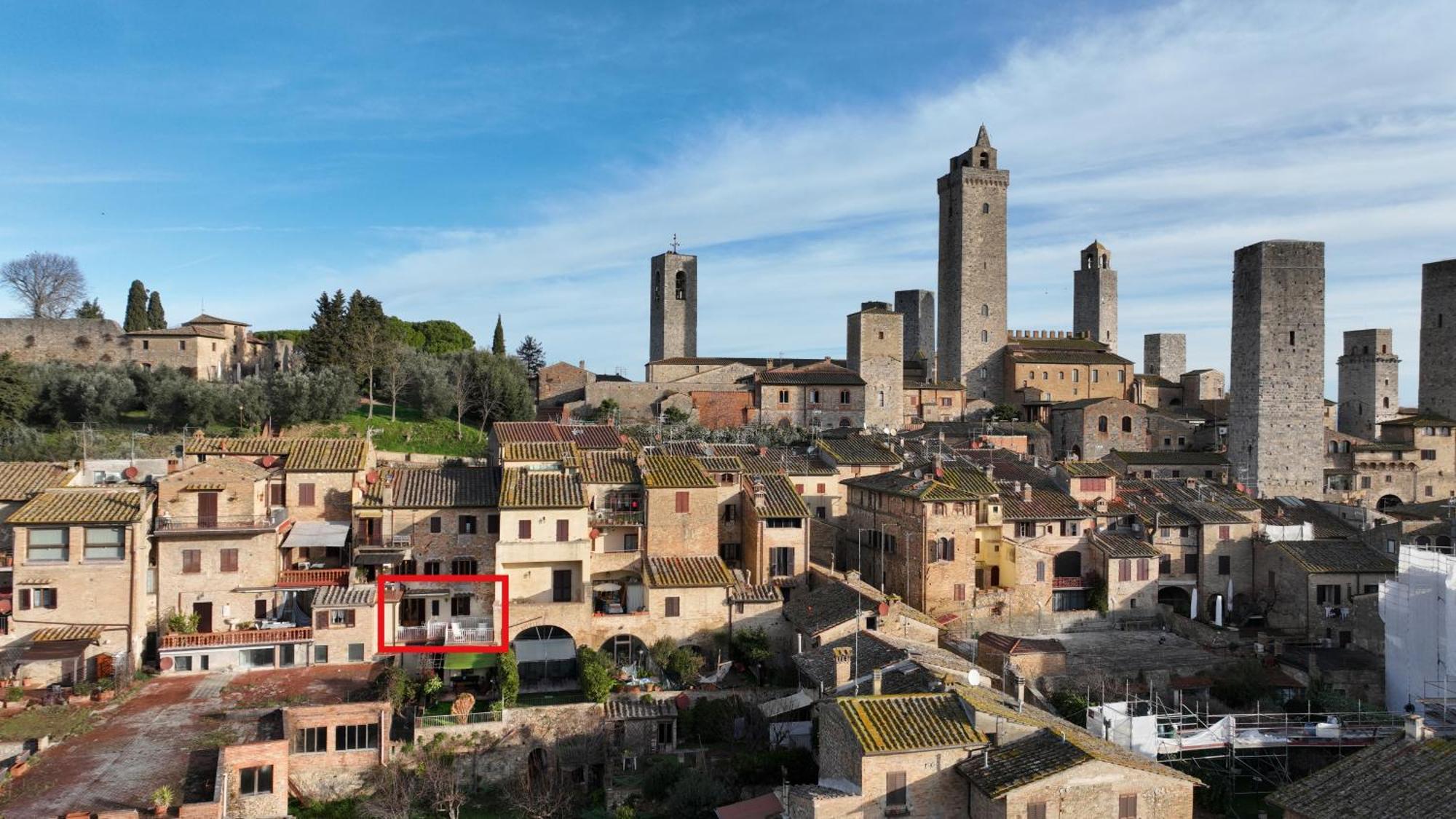 Appartamento Le Palme Con Terrazze In Centro San Gimignano Buitenkant foto